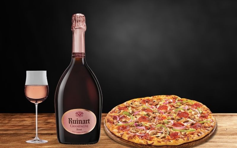 Rosé Champagne and Pizza