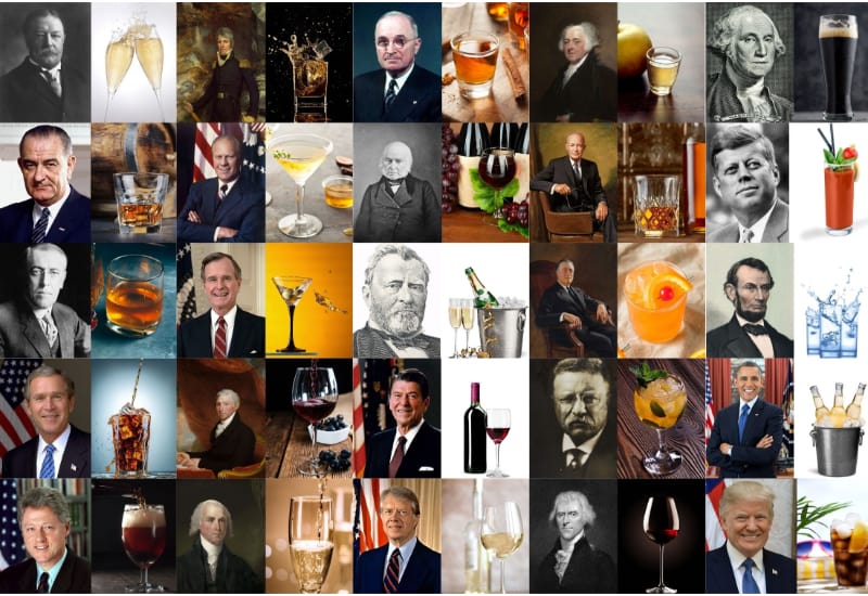 25 Most Popular US Presidents and their favorite drinks