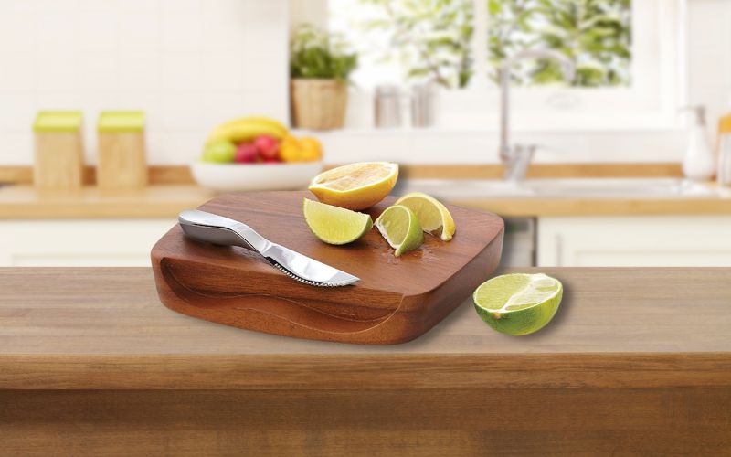 Nambe Blend Bar Board with Knife