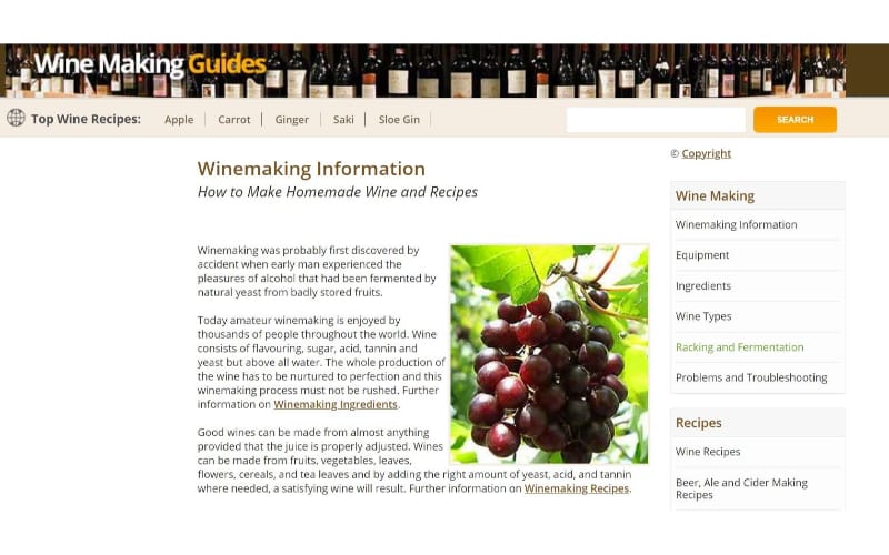 Wine Making Guides website