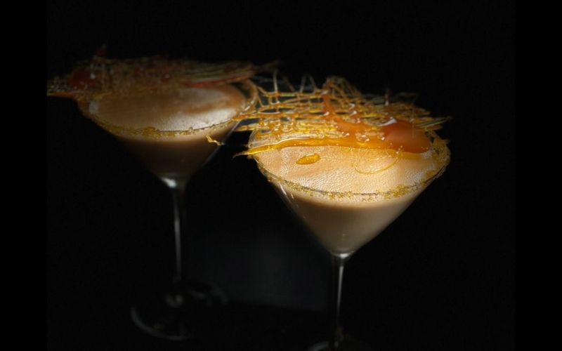 Glasses of Creme Brulee Martini