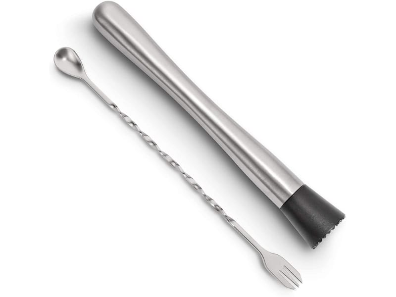 Hiware 10” Cocktail Muddler and Mixing Spoon