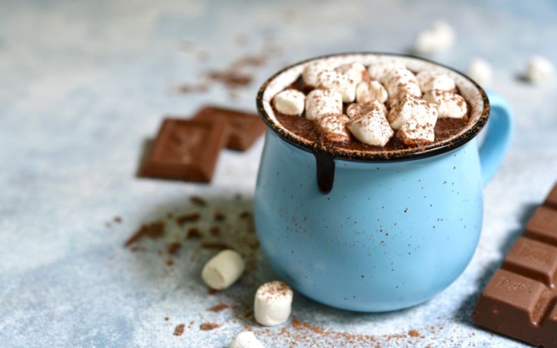 A mug of Tequila Mexican Spiked Hot Chocolate
