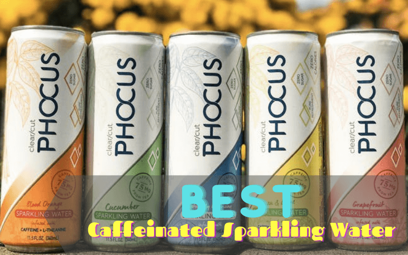 Group of caffeinated sparkling water