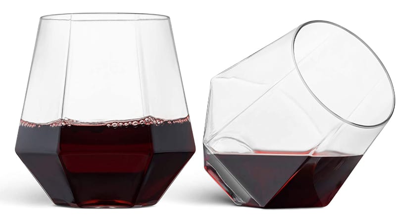 2 Munfix Munfix Stemless Disposable Plastic Wine Glass