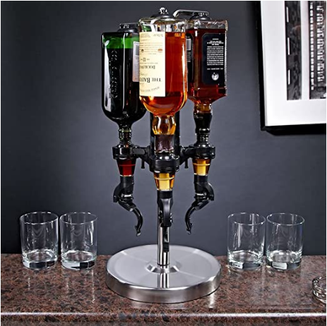 3-Bottle Revolving Liquor Dispenser - AdvancedMixology