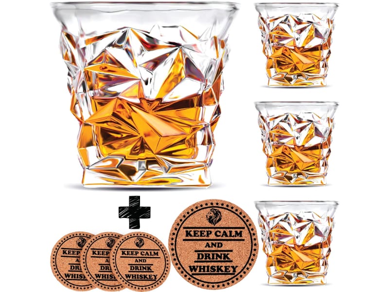 VACI GLASS Diamond Whiskey Glasses