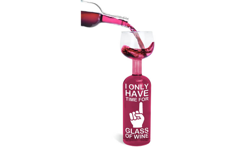 Big Mouth Intimate Wine Bottle Glass