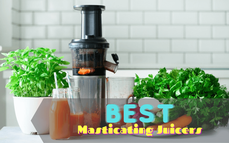 masticating juicers on a table