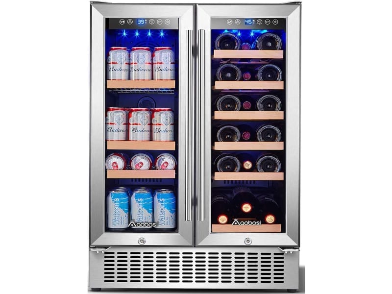Aobosi 24 Inch Beverage and Wine Cooler