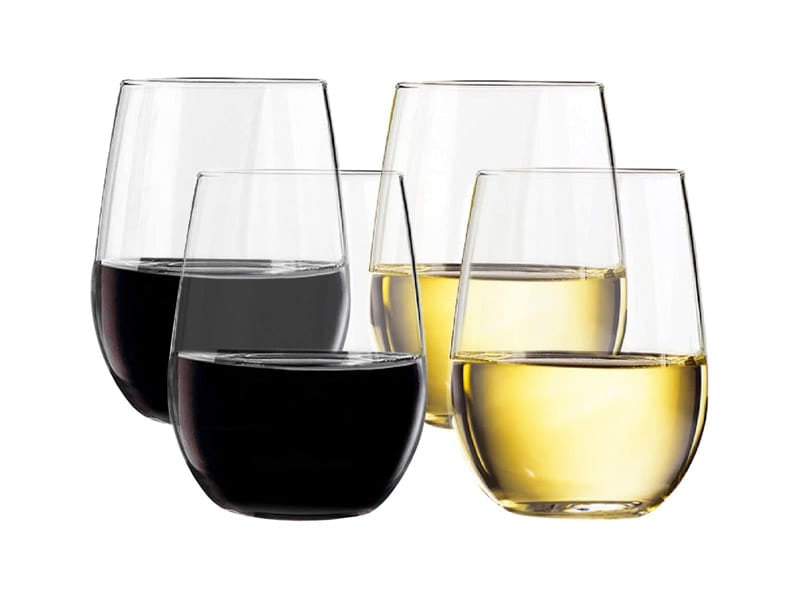 TaZa Unbreakable Stemless Wine Glasses