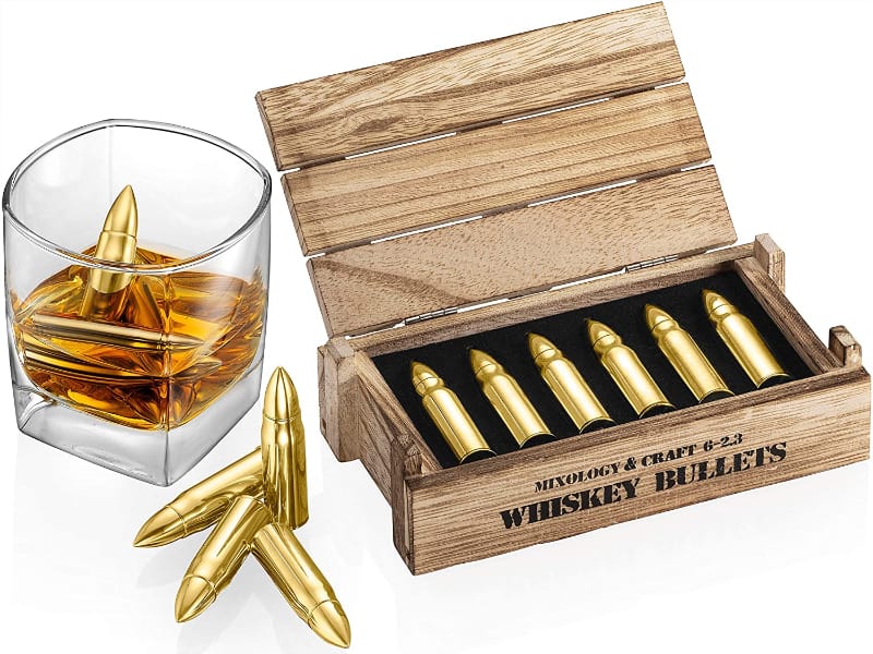  Mixology &amp; Craft Whiskey Stone Bullets Gift Set