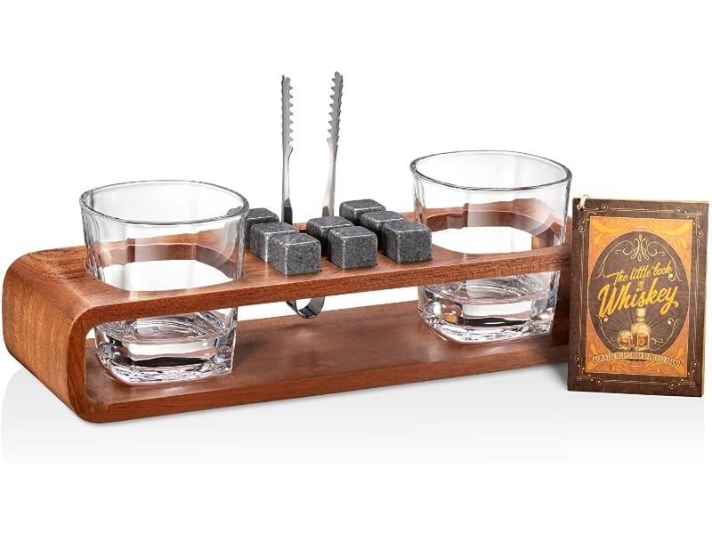 ROCKSLY Whiskey Stones Gift Set with Stand