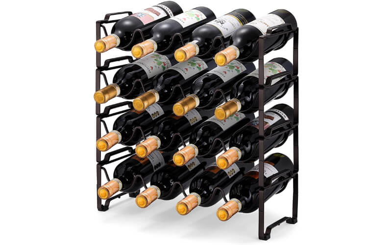Simple Trending 4-Tier Stackable Wine Rack