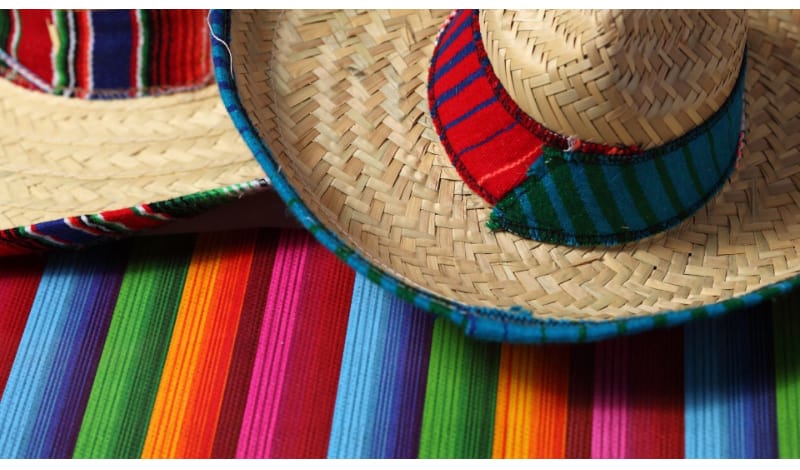 Sombrero in a colorful cloth