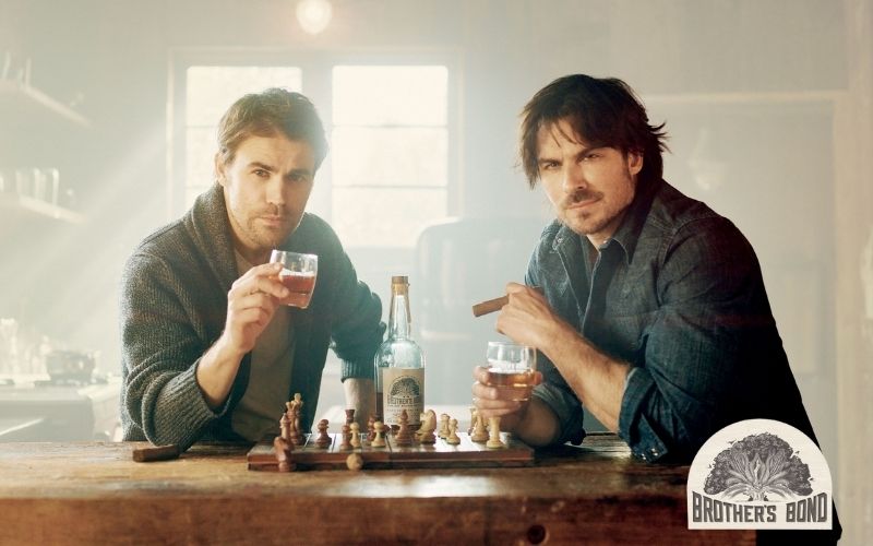 Ian and Paul holding a glass of Brother’s Bond Bourbon - Image by Esquire.com