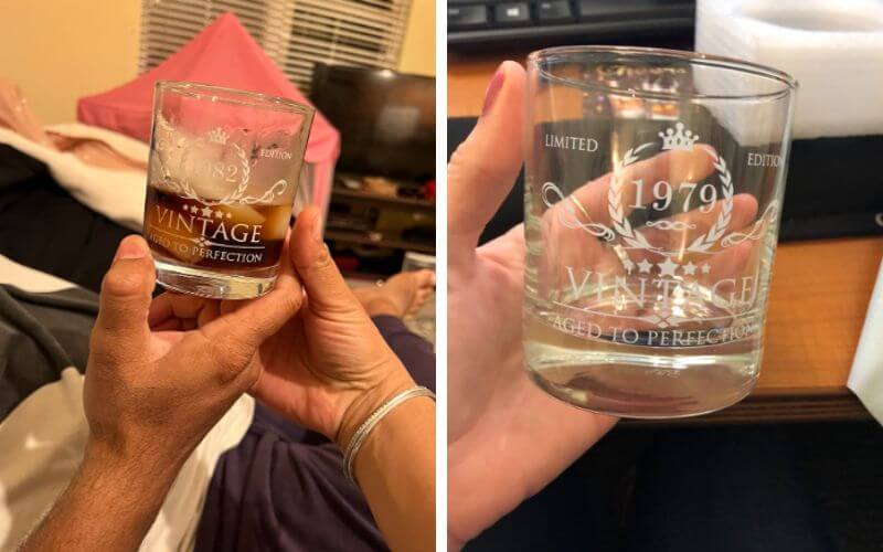 AOZITA 40th Birthday Whiskey Glass