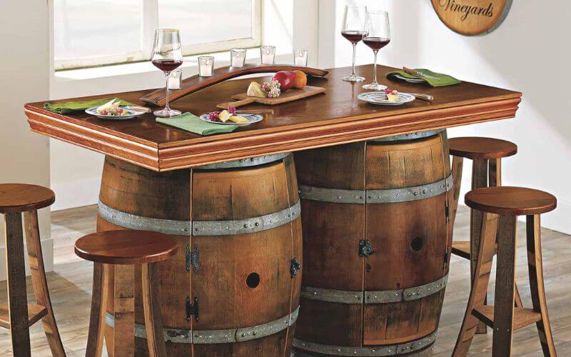 A Bar made from wine barrel - Image by decor snob