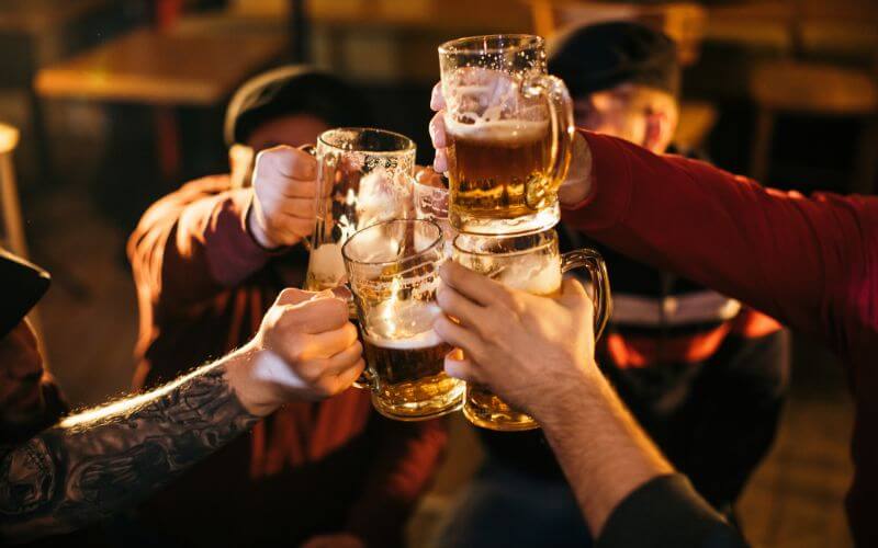 A Group of Friends Drinking Beer