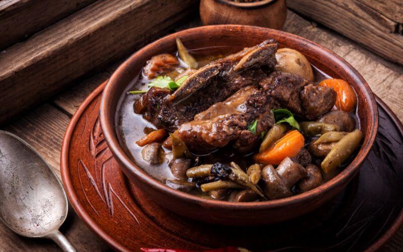 A bowl of Beef Bourguignon