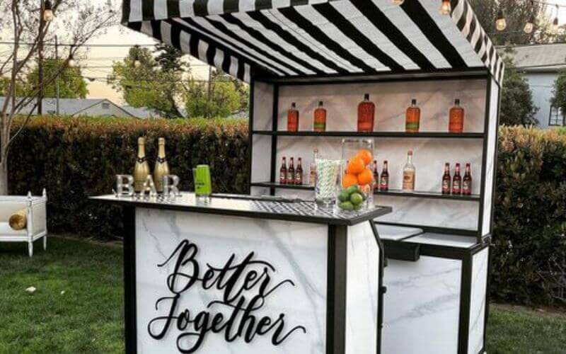 A compact bar in a wedding reception - Image by balcony garden web