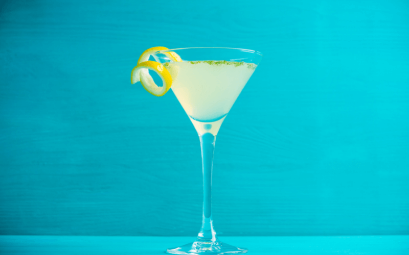 A glass of Bee Sting Cocktail