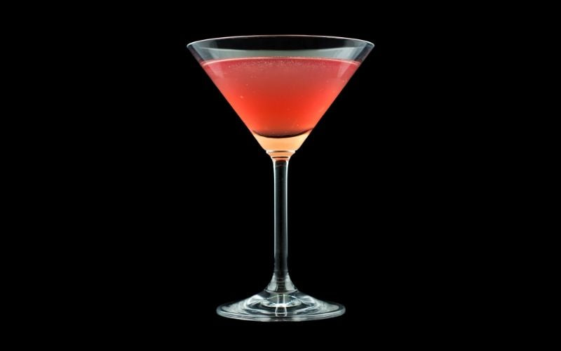 A glass of French Martini