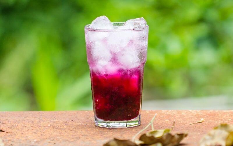 A glass of Grape Rosemary & Gin Crush