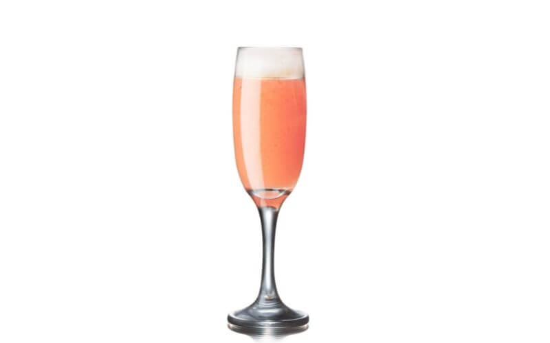 A glass of Lychee Bellini