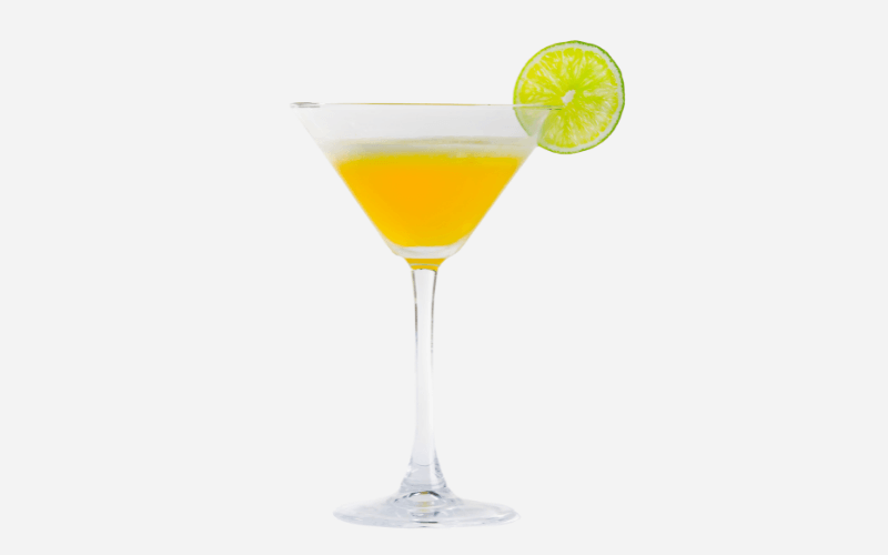 A glass of Peary Bird cocktail