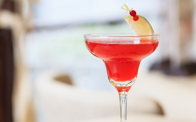 A glass of Pomegranate Cosmopolitan