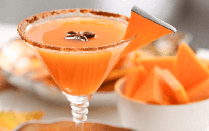 A glass of Pumpkin Pie Martini