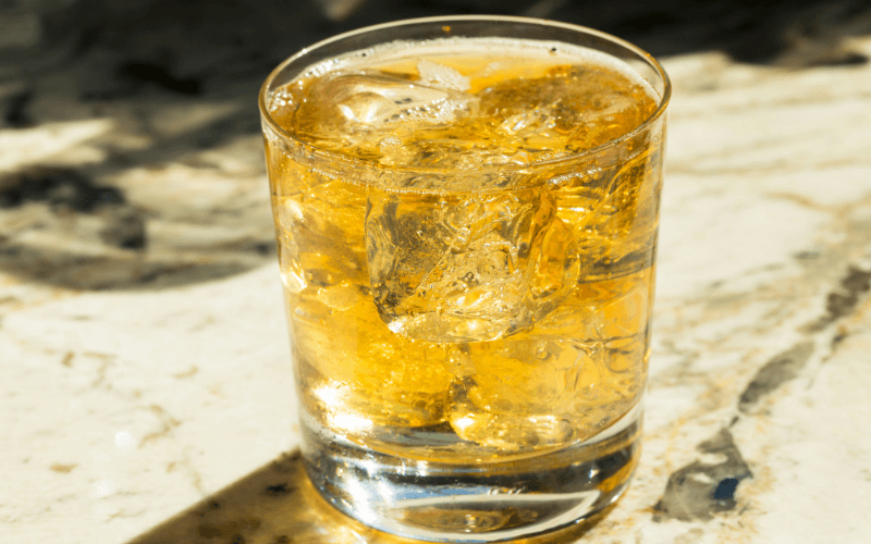 A glass of Scotch and Soda