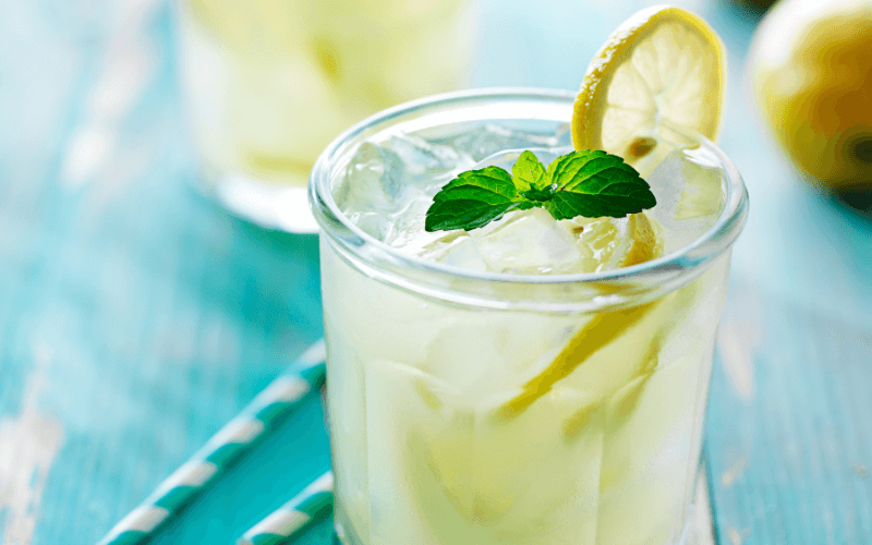 A glass of tequila lemonade