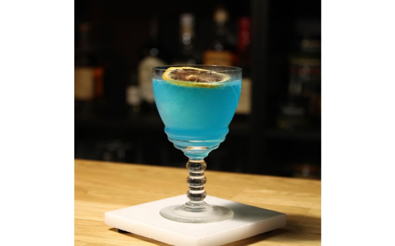 A serving of Blue Lady cocktail