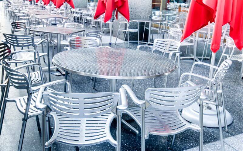 Aluminum chairs and tables