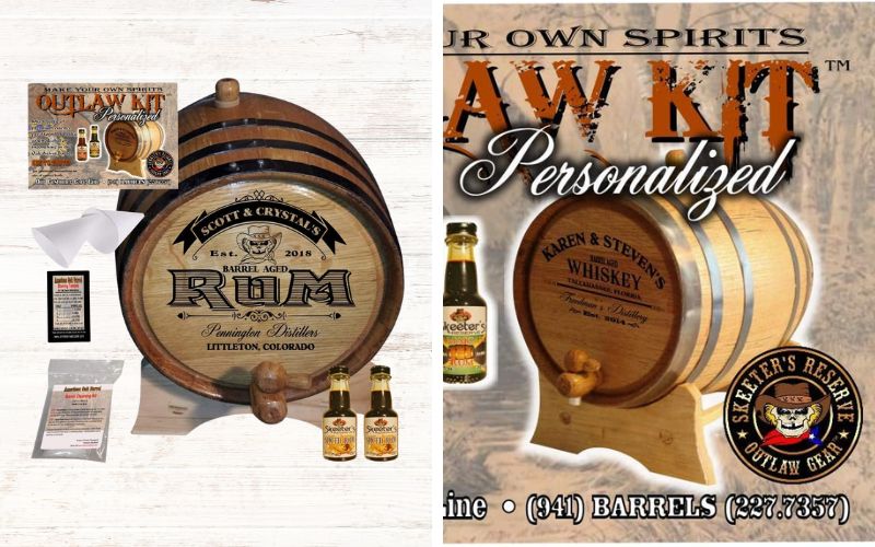 American Oak Barrel Personalized Rum Making Kit