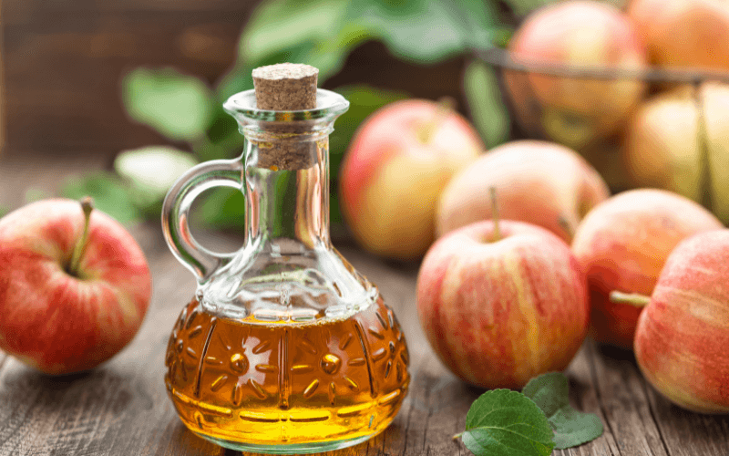 Apple cider vinegar in a bottle
