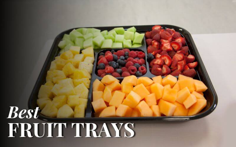 Assorted fruits in a compartment tray 