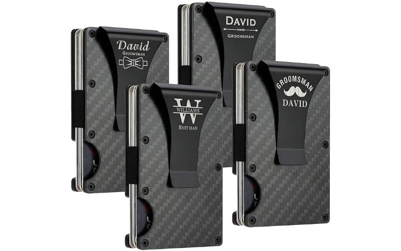 Awofer Personalized Wallet With Metal Money Clip