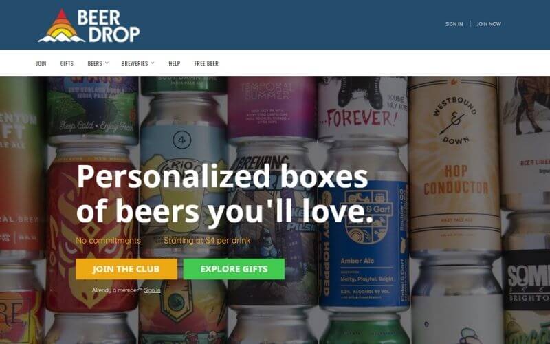 Beer Drop website