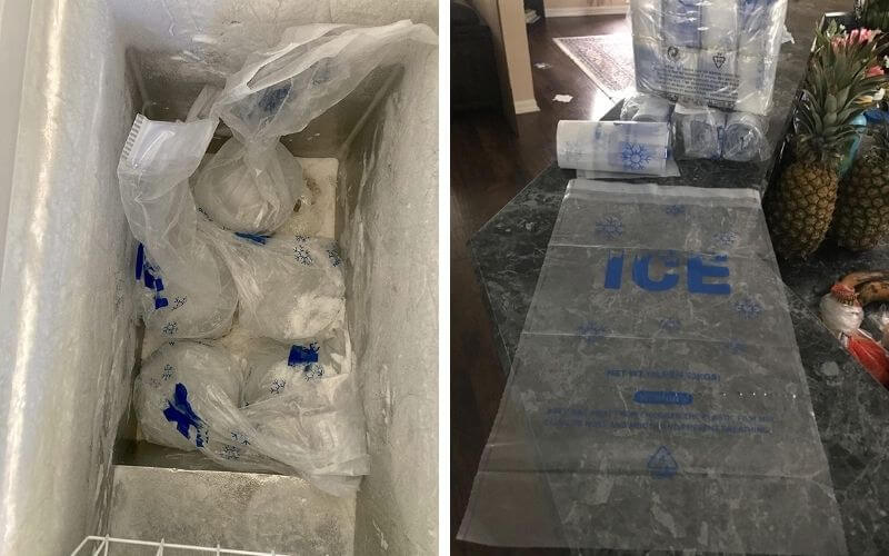 Belinlen Plastic Drawstring Ice Bags 