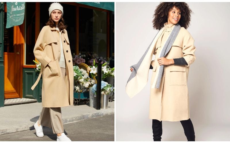 Bellemere Beige Collar Wool Coat