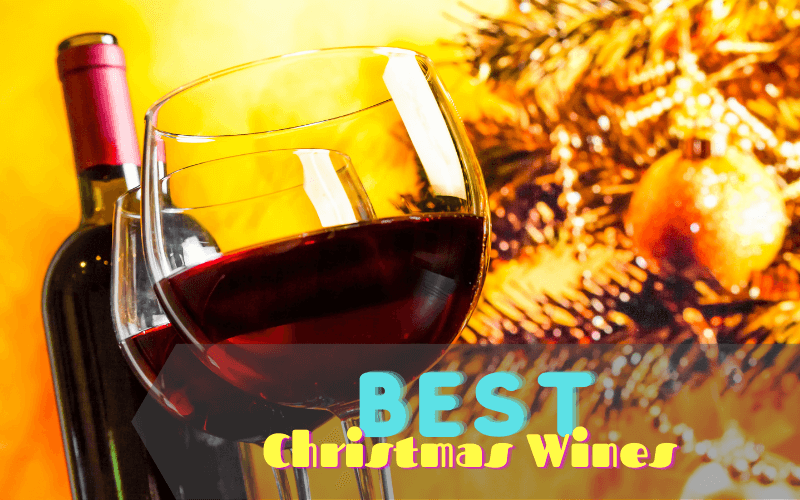 Christmas wine and Christmas decorations and gifts