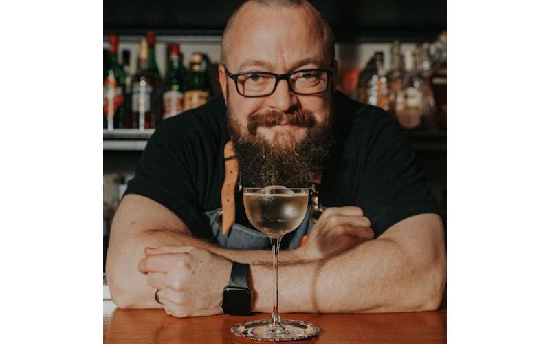 Bob Peters with wine glass