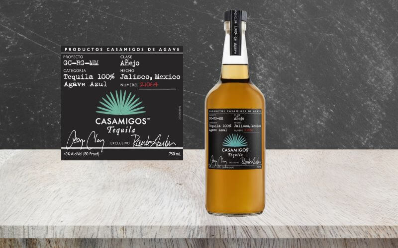 Bottle and label of Casamigos Añejo Tequila