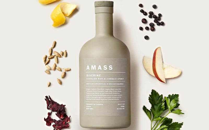 Bottle of Amass Riverine non-alcoholic spirit
