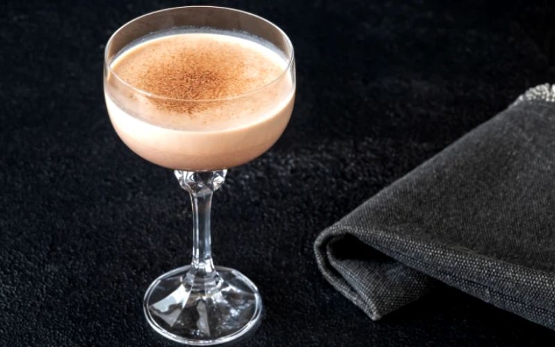 A glass of Brandy Alexander