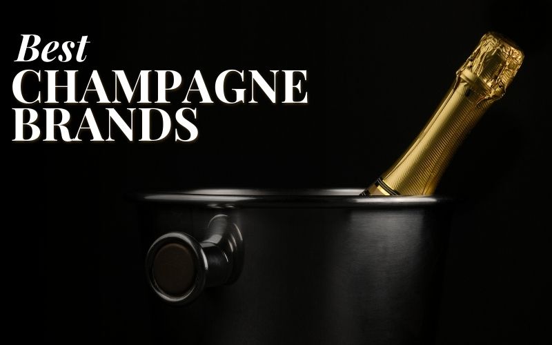 Champagne bottle in an ice bucket