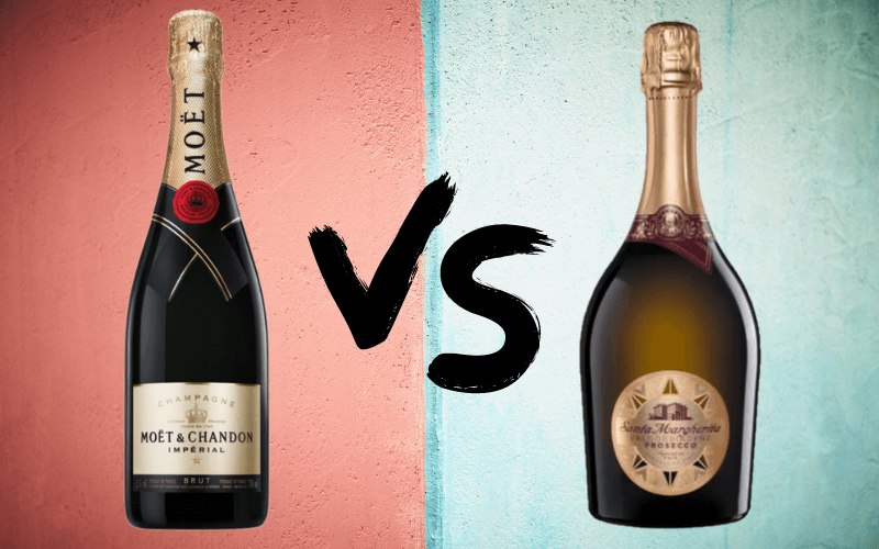 Champagne bottle VS Prosecco bottle